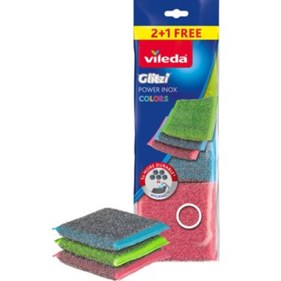 VİLEDA ÇELİKTEL POWER INOX 3'LÜ COLOR